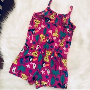 Safari purple romper